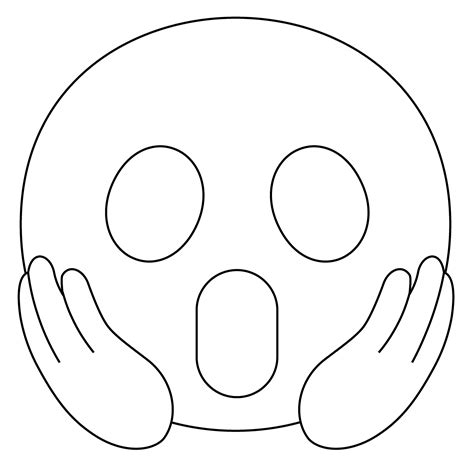 Scream In Fear Face Emoji Coloring Page Colouringpages The Best Porn