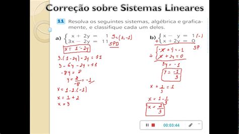 Sistema Linear Exerc Cios Resolvidos