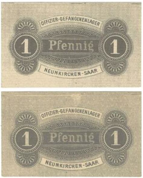 Pfennig Neunkirchen Saar Officer Pow Camp Alemania