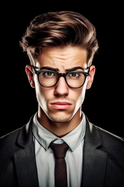 Premium AI Image A Man With Glasses And A Tie That Says I M Not A Man