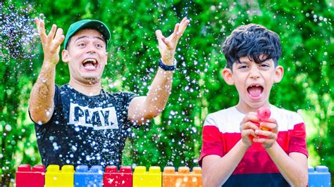 Jason and Alex play with water outside - YouTube