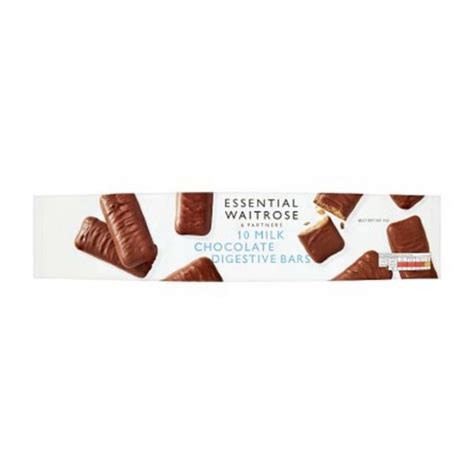 Waitrose Essential Milk Chocolate Digestive Bars Pack Of Go Delivery