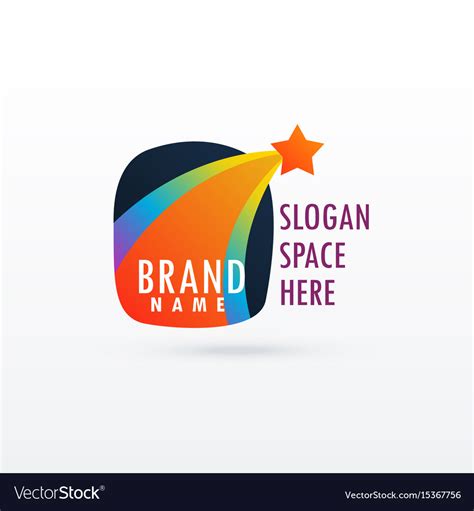 Shooting star logo concept design Royalty Free Vector Image