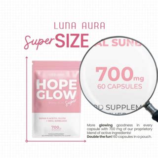 Luna Aura Hope Glow Glutathione Capsule Super Biggie Mini 14