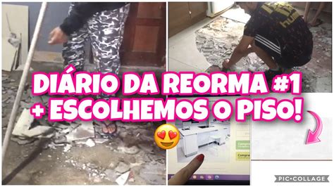 DIÁRIO DE OBRA NA SOGRA 1 COMEÇOU A QUEBRAR TUDO COMPRAMOS O PISO