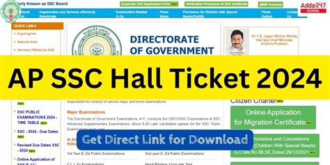 Ap 10th Class Hall Ticket 2024 Out Get Direct Download Link