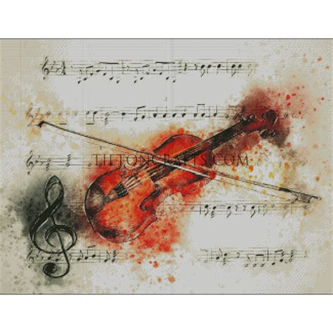 Watercolor Violin | Tilton Crafts