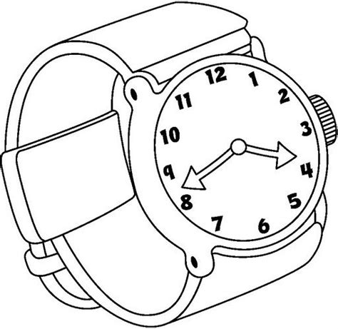 Reloj De MuÑeca Dibujos Para Colorear