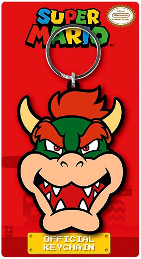 Pyramid America Super Mario Bowser Head Keychain