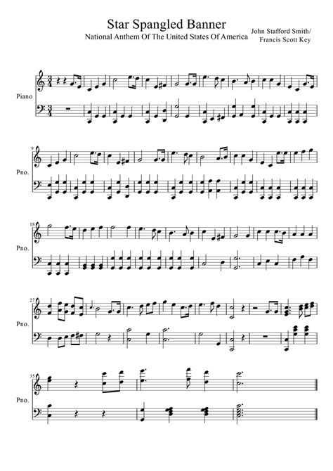 Star Spangled Banner Sheet Music Choir