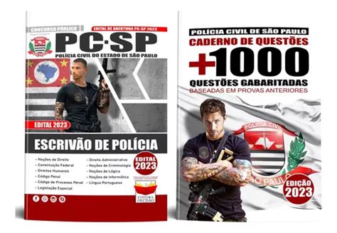 Kit Apostila Caderno De Quest Es Escriv O De Pol Cia Pc Sp