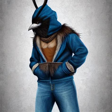 Humanoid Furry Anthro Avian Fursona Bird Bird Stable Diffusion