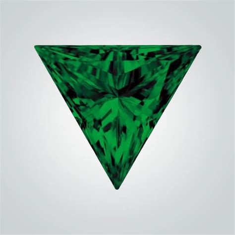 Lab Created Hydrothermal Emerald Triangle Cubic Zirconia Cz