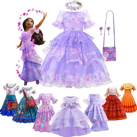 Disney Encanto Mirabel Isabela Menina Traje Vestido De Princesa Para