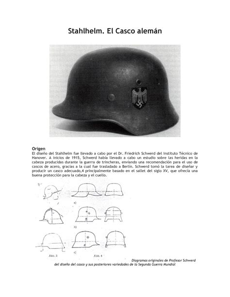 Stahlhelm Cascos Stahlhelm El Casco Alem N Origen El Dise O Del