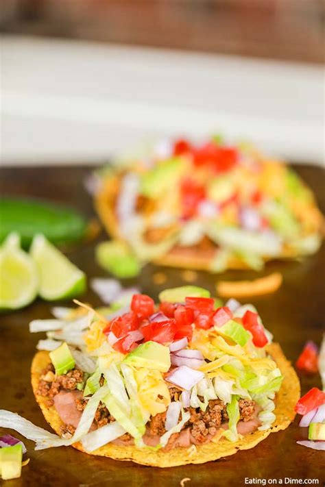 Ground Beef Tostada Recipe Easy Ground Beef Tostadas