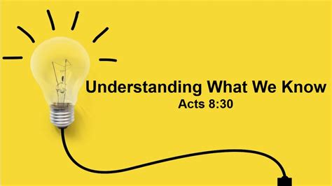 Understanding What We Know Sutton Lane Church Of Christ YouTube