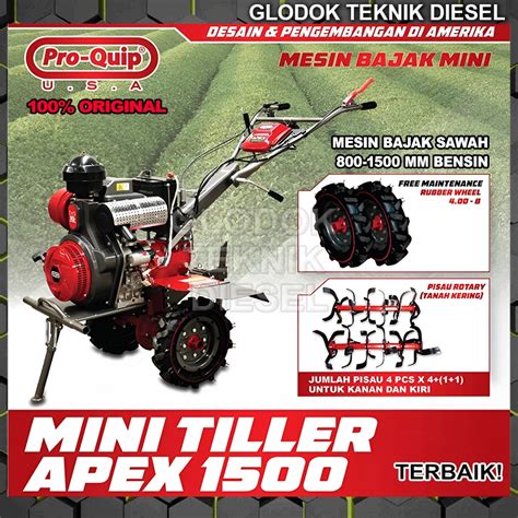 Jual Proquip Mesin Traktor Bajak Sawah Mini Tiller Apex Mm