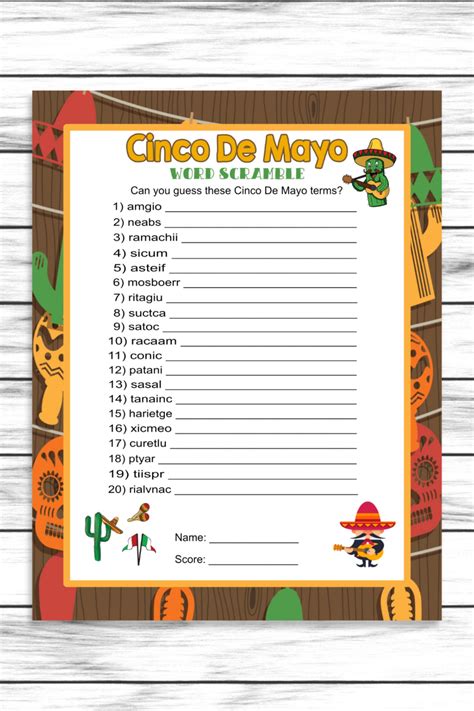 Cinco De Mayo Printable Activities