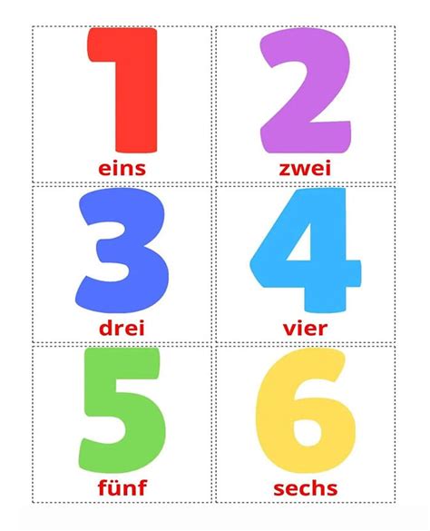 Printable German Numbers Flashcards – Free download and print for you.