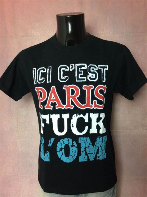 Ici C Est Paris Fuck L OM T Shirt Vintage 00s Ligue 1 Olympique