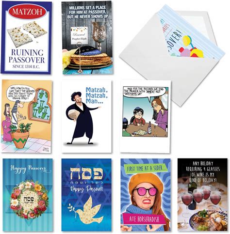 Amazon NobleWorks 10 Assorted Box Set Funny Passover Greeting