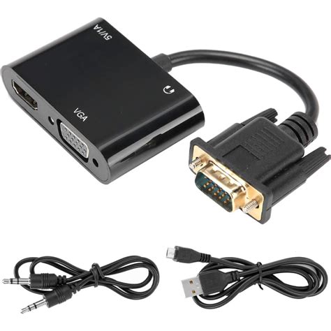 Adaptador VGA Macho a VGA Hembra y HDMI 2K ELECTRÓNICA GUATEMALA OXDEA