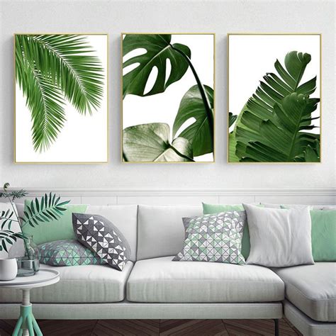 Best 15 Of Tropical Leaves Wall Art