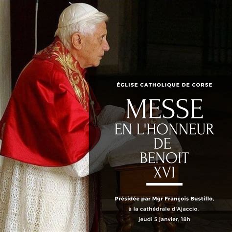 Messe en l honneur de Benoit XVI Diocèse d Ajaccio