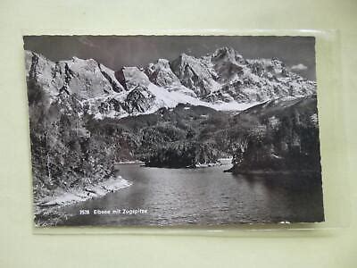 Alte S W AK Blick Auf Den Eibsee Mit Zugspitze EBay