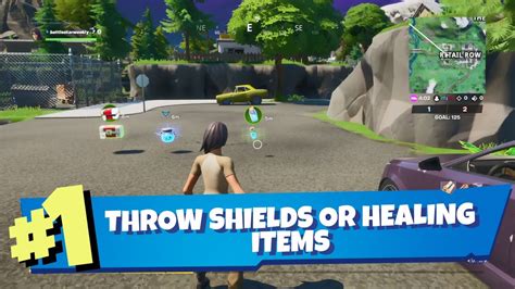 Throw Different Shield Items Or Healing Items Or Healing Items