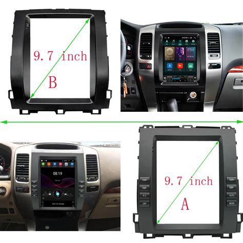 Wqlsk Din Car Frame Fascia Tesla Style Android Radio Audio Dash