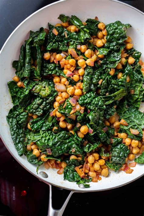 Easy Kale Chickpea Stir Fry With Miso Peanut Sauce Vegan