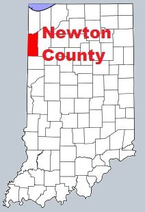 Newton County on the satellite map of Indiana 2024. Actual satellite ...