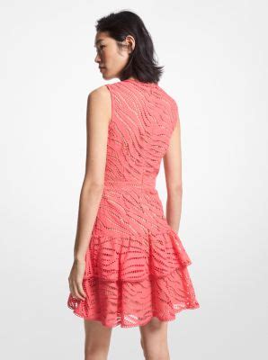 Zebra Eyelet Cotton Dress Michael Kors