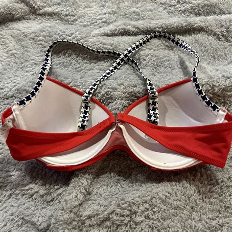 Unbranded Red White Blue Bikini Top Medium Ebay