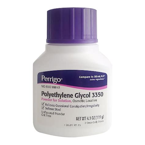 Perrigo Polyethylene Glycol 3350 Powder OSMOTIC LAXATIVE Compare To