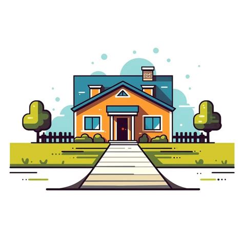 Premium AI Image A Cartoon House With A Driveway Leading To It