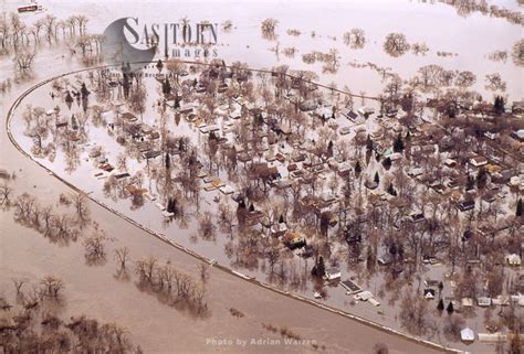 Floods From The Red River At Grand Forks North Dakota Usa Sasy