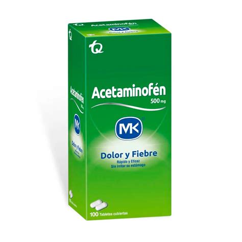 ACETAMINOFEN MK CAJA X 100 TAB SOBRE X 10 Casa y Salud Droguerías y