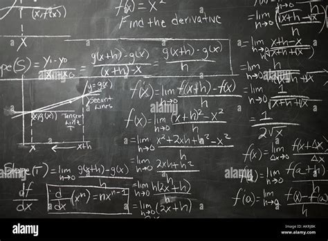 Calculus On Blackboard Stock Photo Alamy