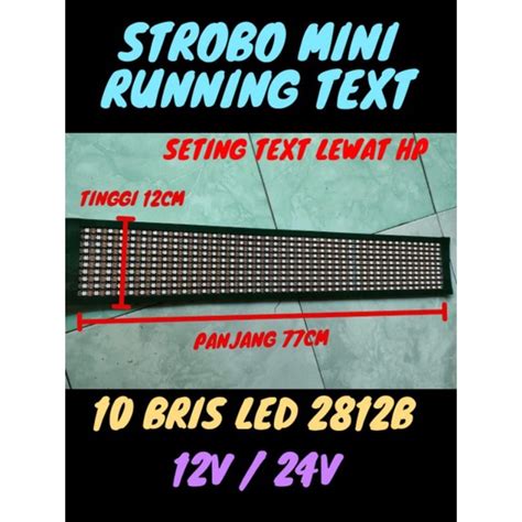 Jual New Strobo Kaca Running Text Berjalan Baris V V Shopee