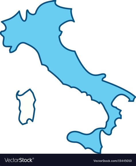 Italy map silhouette Royalty Free Vector Image