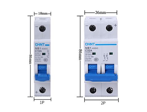 Chint เดม Dc ขนาดเลก Nb1 63dc Mcb ประเภท1a 2a 3a 4a 6a 10a 13a 16a