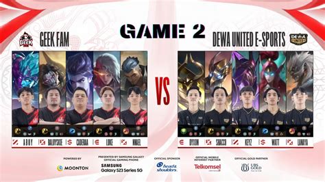 GAME 2 GEEK FAM VS DEWA UNITED MPL INDONESIA SEASON 12 REGULAR