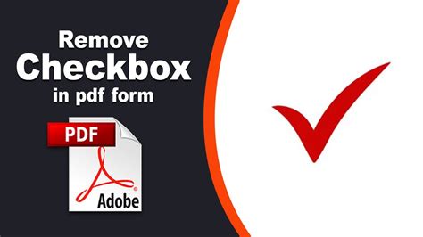 How To Remove Checkmark From A Fillable Pdf Form In Adobe Acrobat Pro