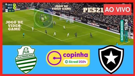 Francana X Botafogo AO VIVO IMAGENS Copa SP De Futebol JR 2024