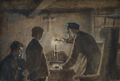 Pastor Sören blows out the candle on the New Year s Eve 1898 1902