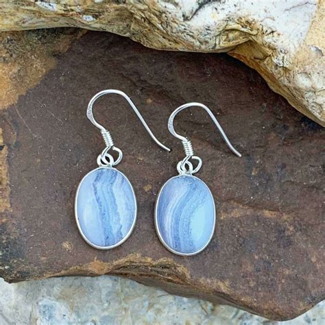 Blue Lace Agate Earrings Gle Good Living Essentials