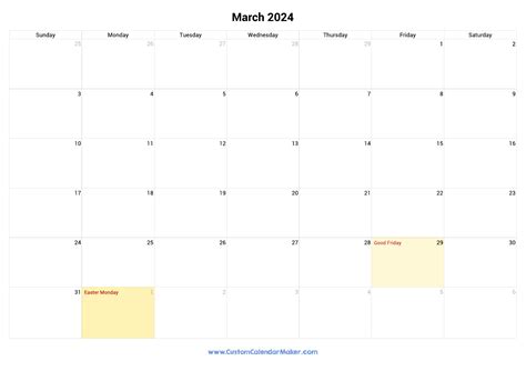 March Calendar Canada Nonah Annabela